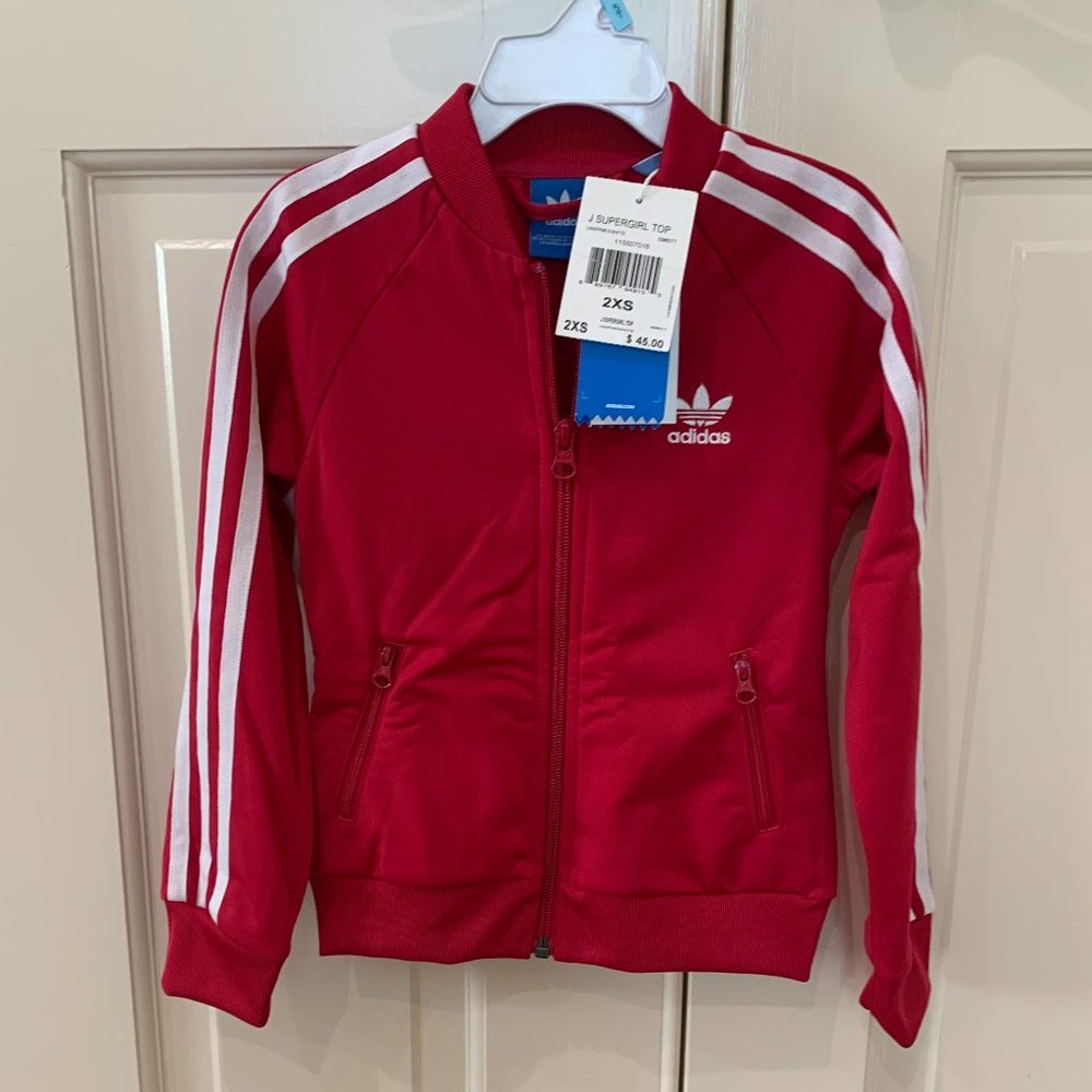 adidas Girl's Jogging Suit - Pink/White - Picture 2 of 10